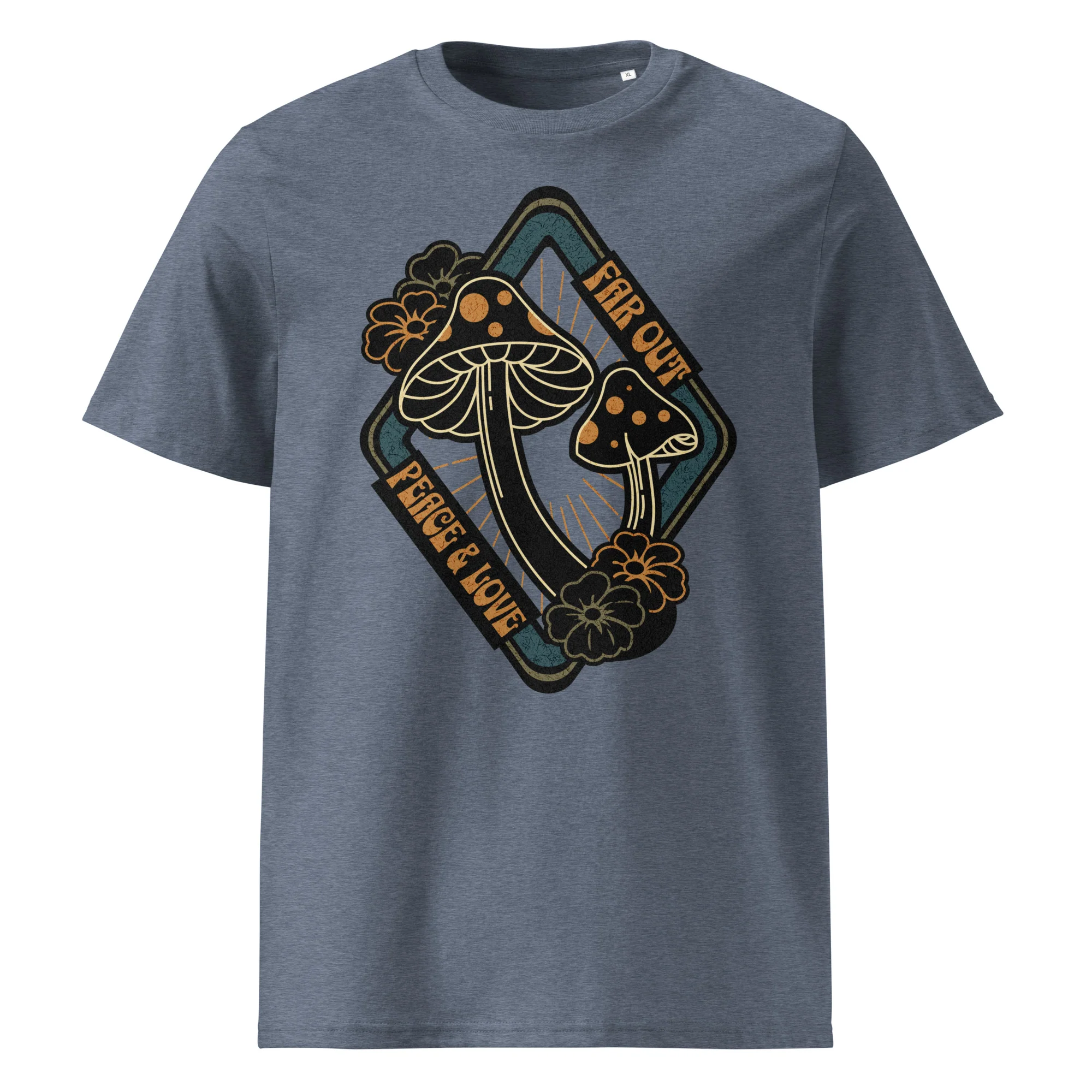 T-shirt unisexe en coton biologique - peace and love – Image 9