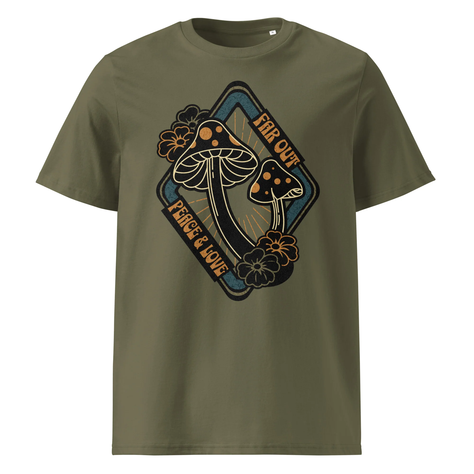 T-shirt unisexe en coton biologique - peace and love – Image 8