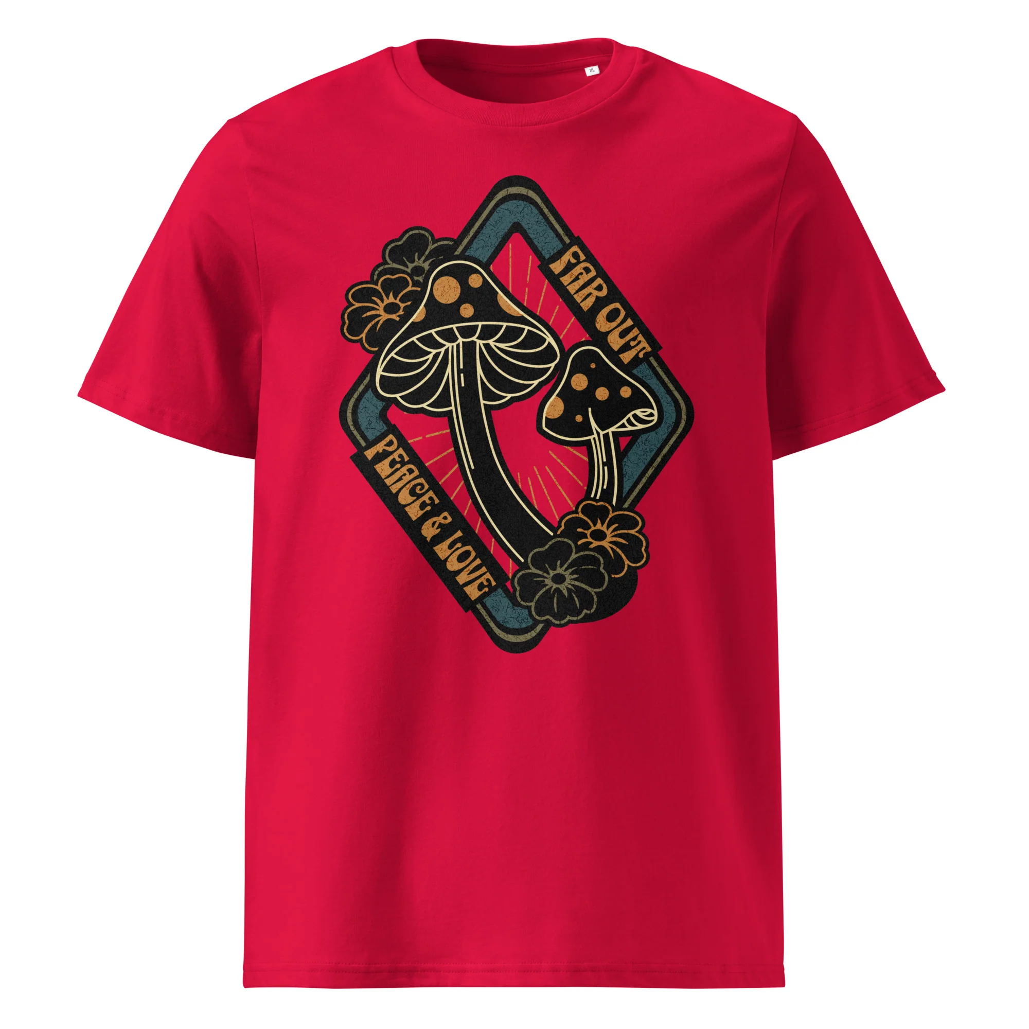 T-shirt unisexe en coton biologique - peace and love – Image 6