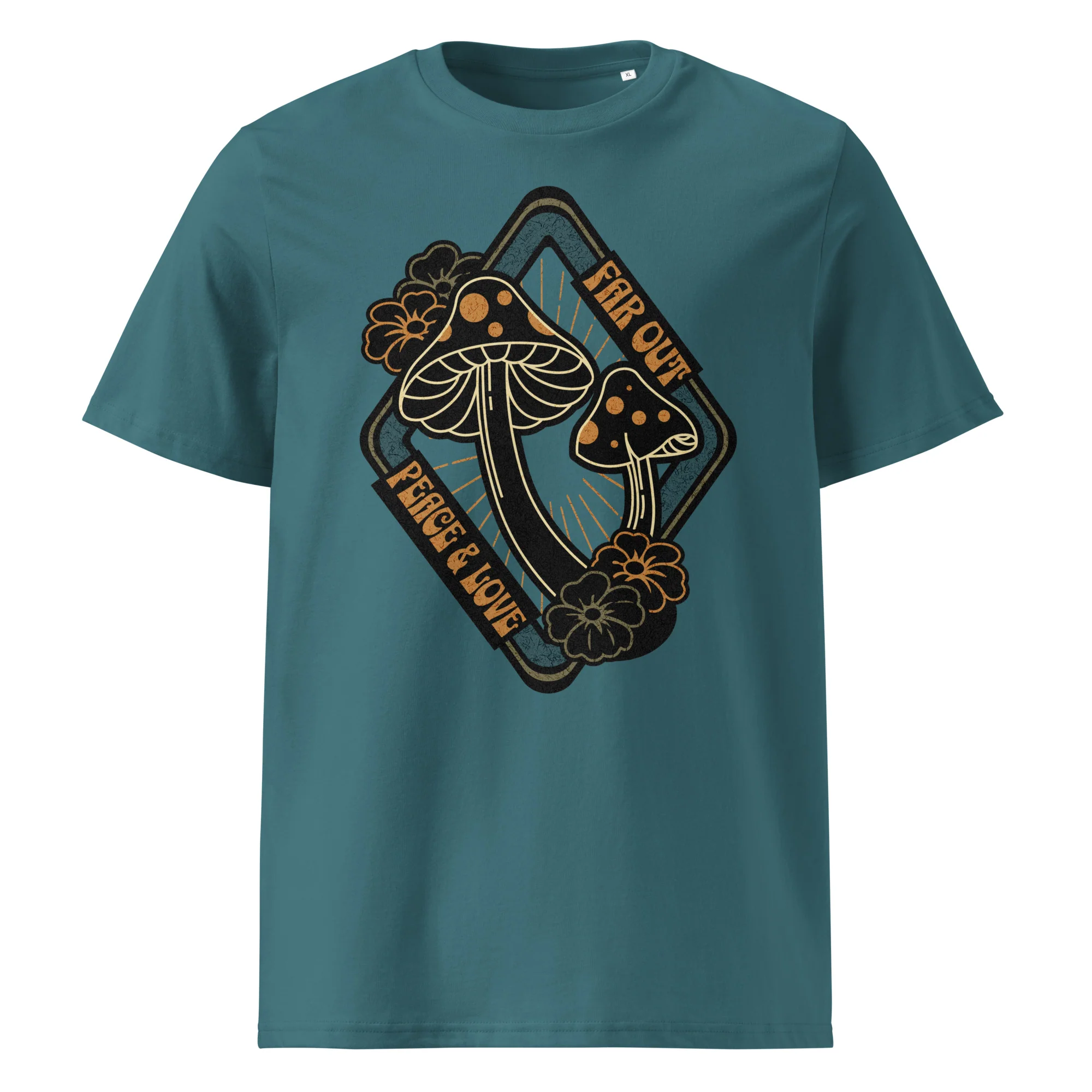 T-shirt unisexe en coton biologique - peace and love – Image 7