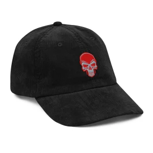 Casquette en velours côtelé - SKULL (Tête de mort"